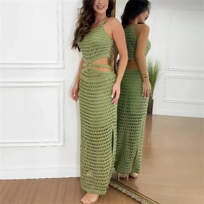LP | maxi abito elegante con tagli