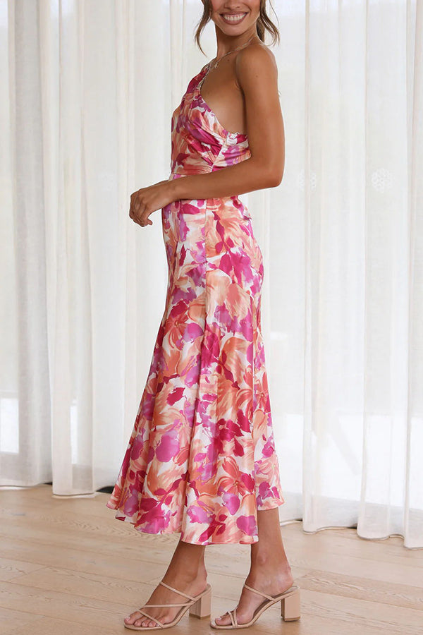 LP | Buy Myself Flowers Vestito Midi monospalla floreale