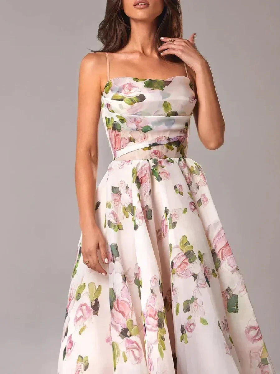 LP | Elegante abito midi da donna con vestibilità strutturata