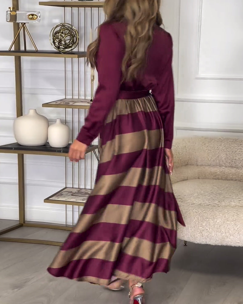 LP | Maxi abito elegante a righe