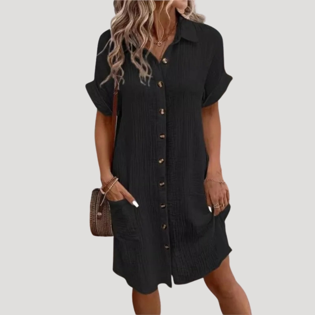 LP | Mini abito da donna con camicia abbottonata