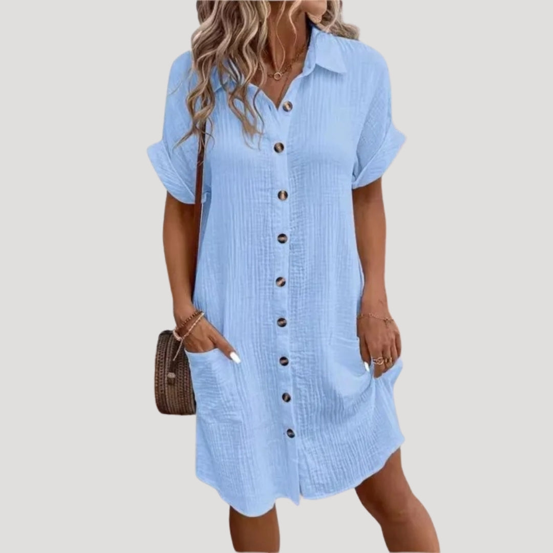 LP | Mini abito da donna con camicia abbottonata