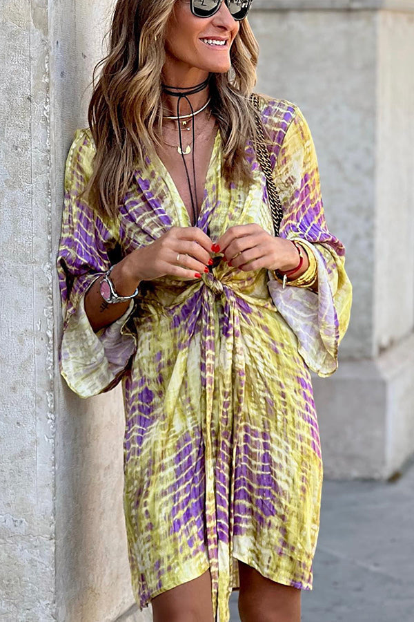 LP | Take Me Away Mini abito in vita con stampa tie-dye