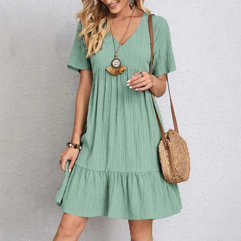 LP | Mini abito comodo e casual con scollo a V