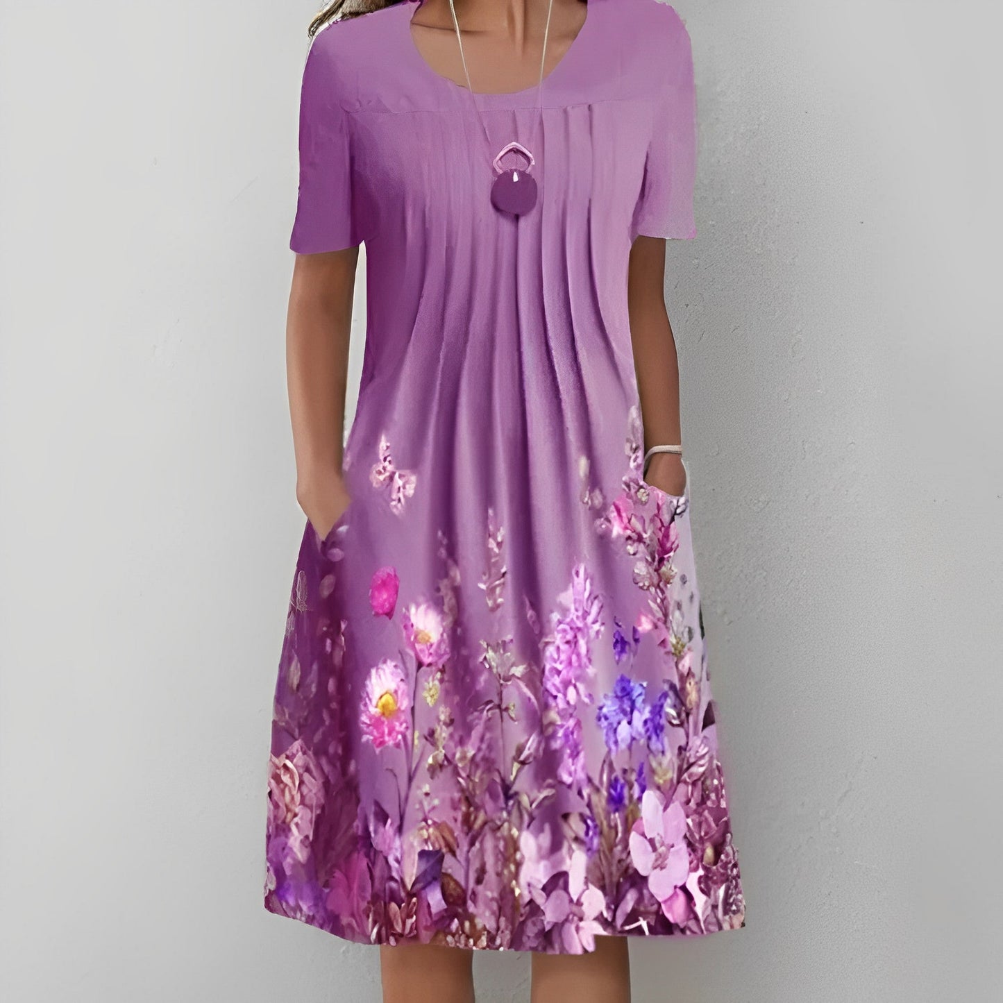 LP | Abito midi con stampa floreale