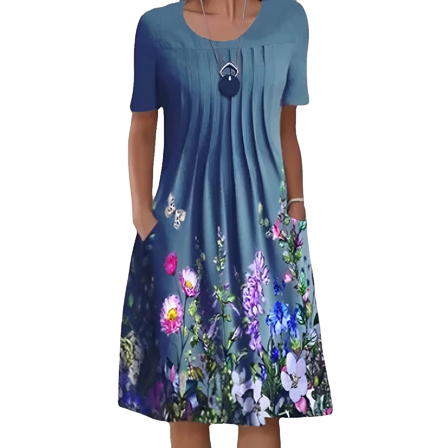 LP | Abito midi con stampa floreale
