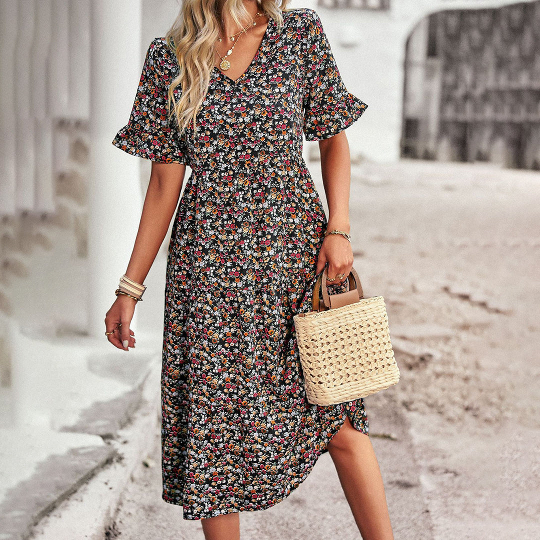 LP | Elegante abito midi floreale