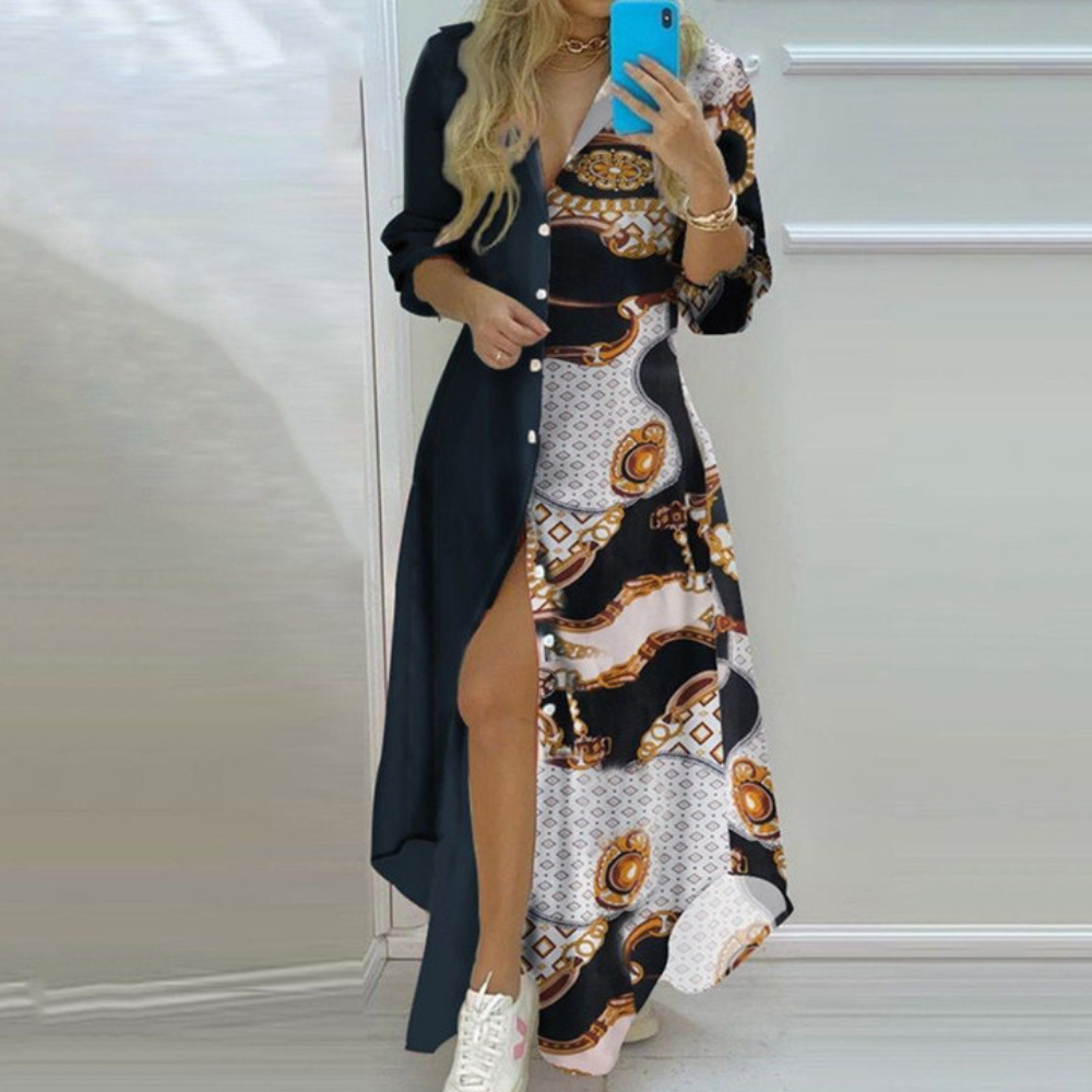 LP | maxi abito elegante a maniche lunghe per occasioni casual e formali