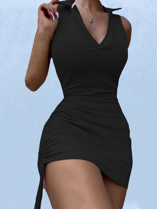 LP | Polo - Mini abito bodycon con scollo a V