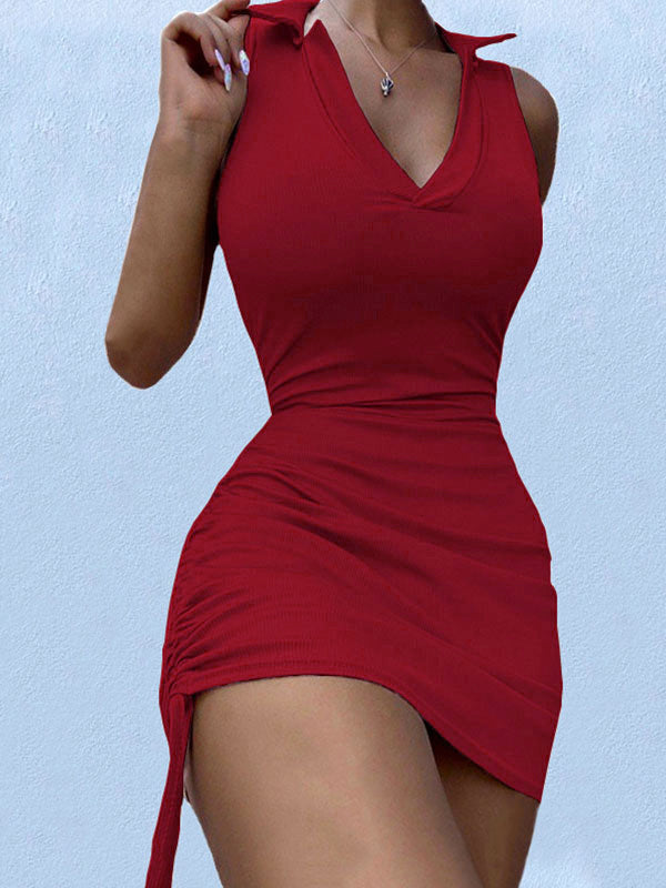 LP | Polo - Mini abito bodycon con scollo a V
