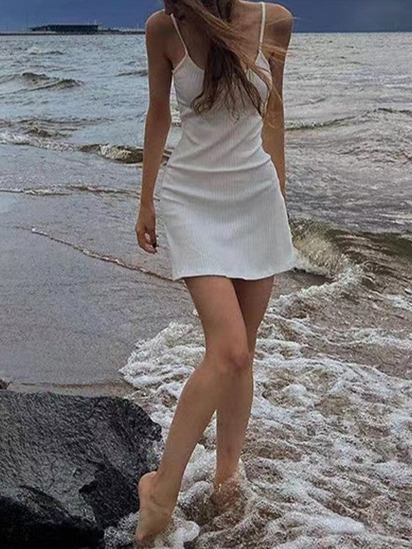 LP | Mini abito estivo bianco da spiaggia