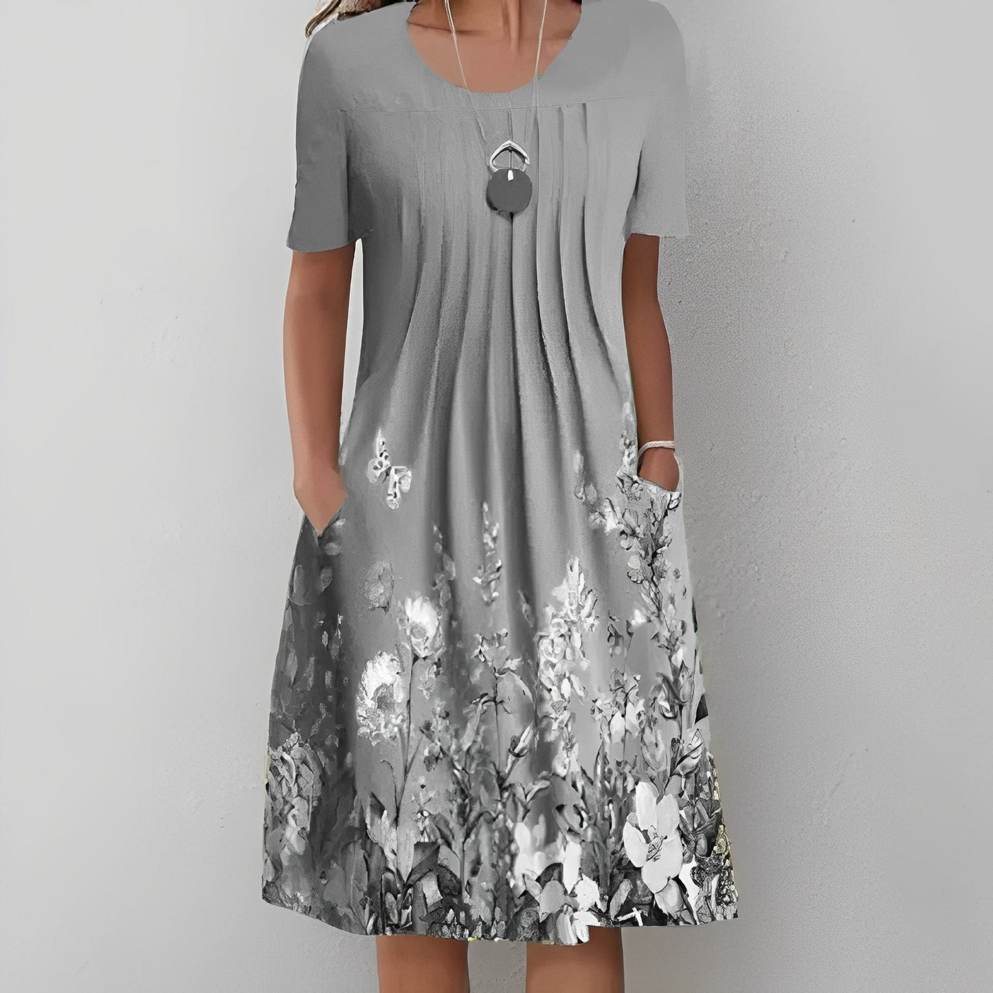 LP | Abito midi con stampa floreale