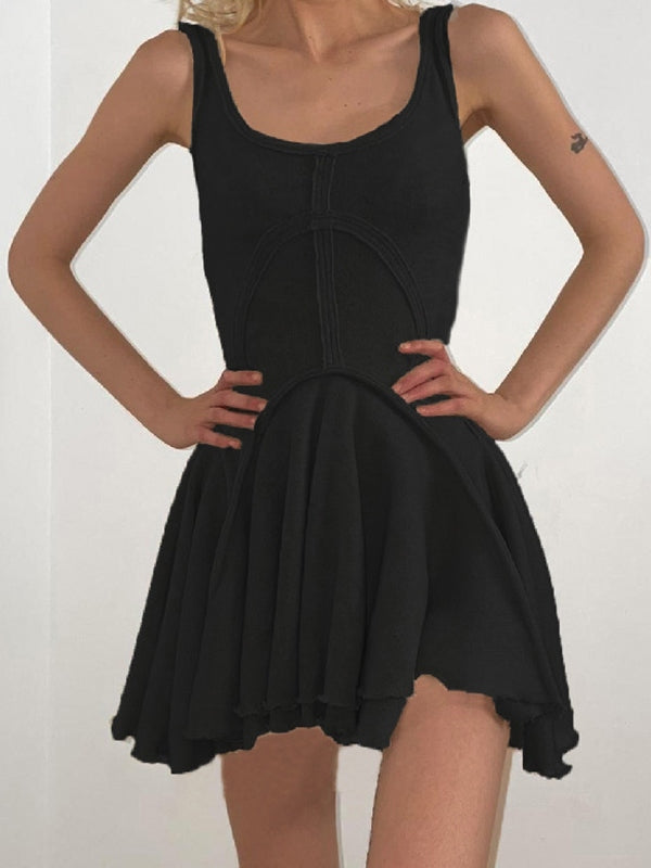 LP | Mini abito bodycon patchwork senza maniche