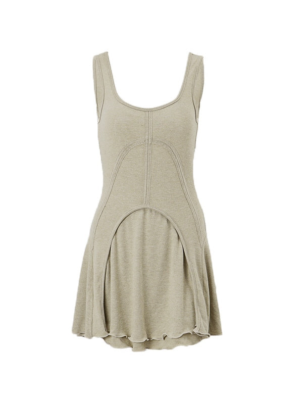 LP | Mini abito bodycon patchwork senza maniche