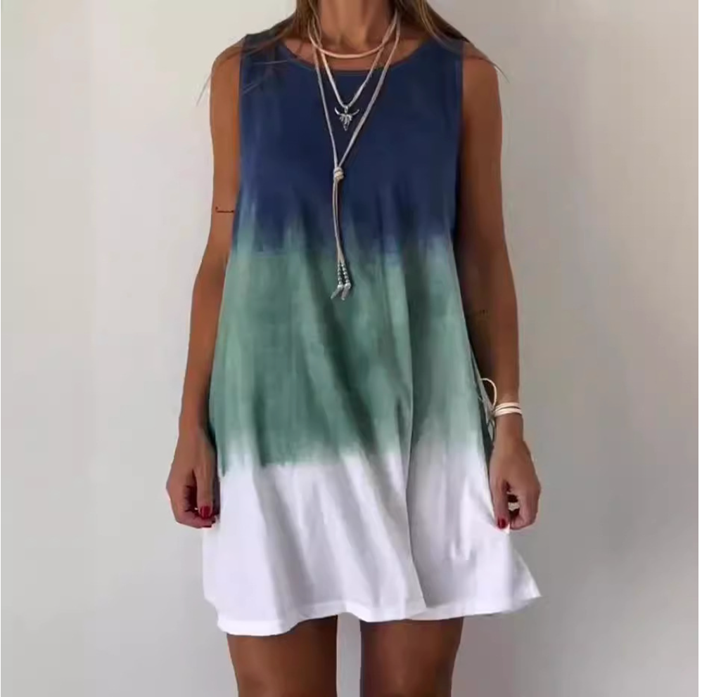 LP | Mini abito con stampa Tie Dye a gradi
