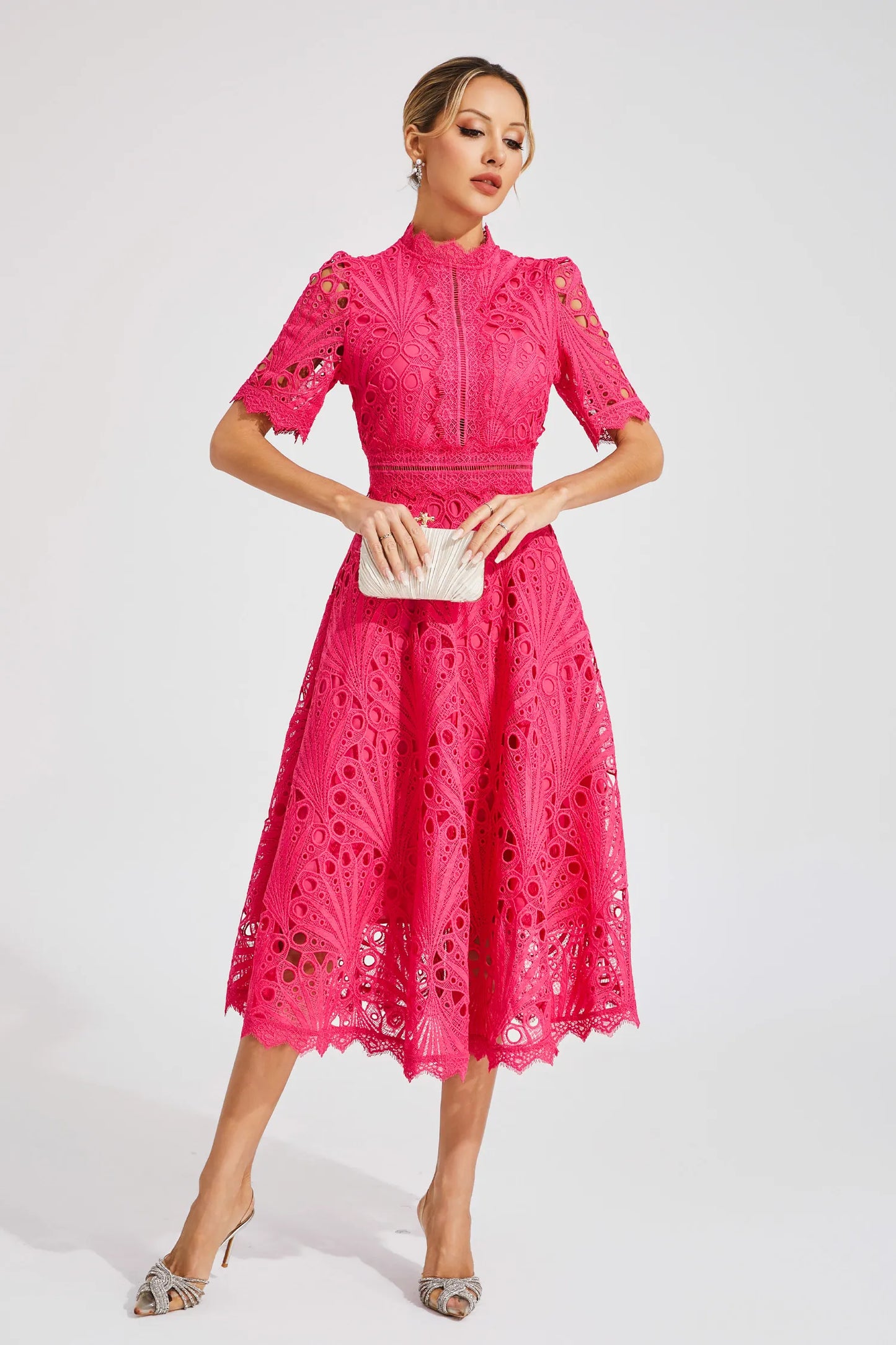 LP | Abito midi in pizzo elegante per donna