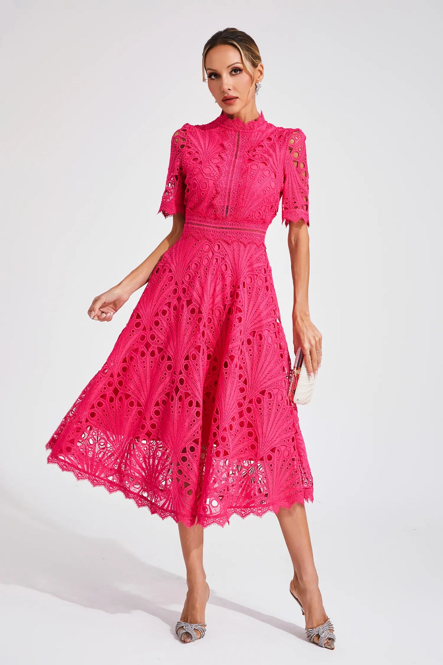 LP | Abito midi in pizzo elegante per donna