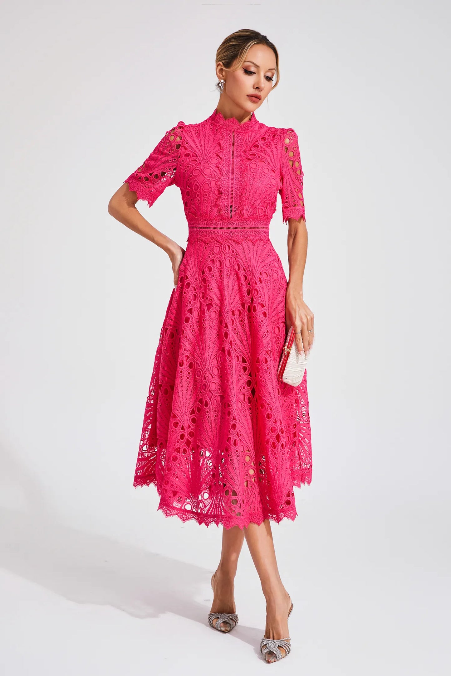 LP | Abito midi in pizzo elegante per donna