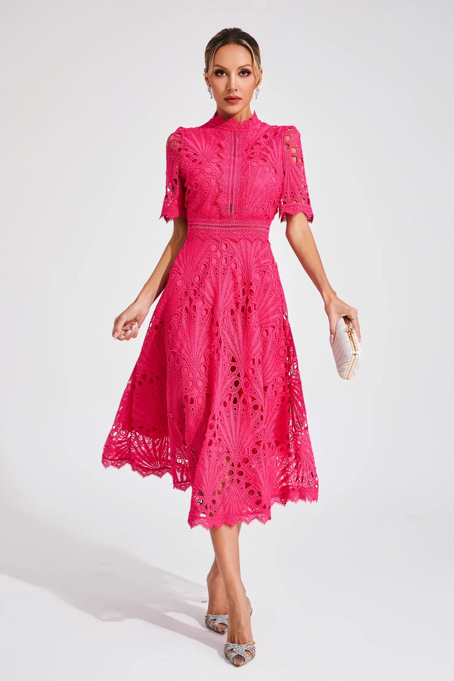 LP | Abito midi in pizzo elegante per donna