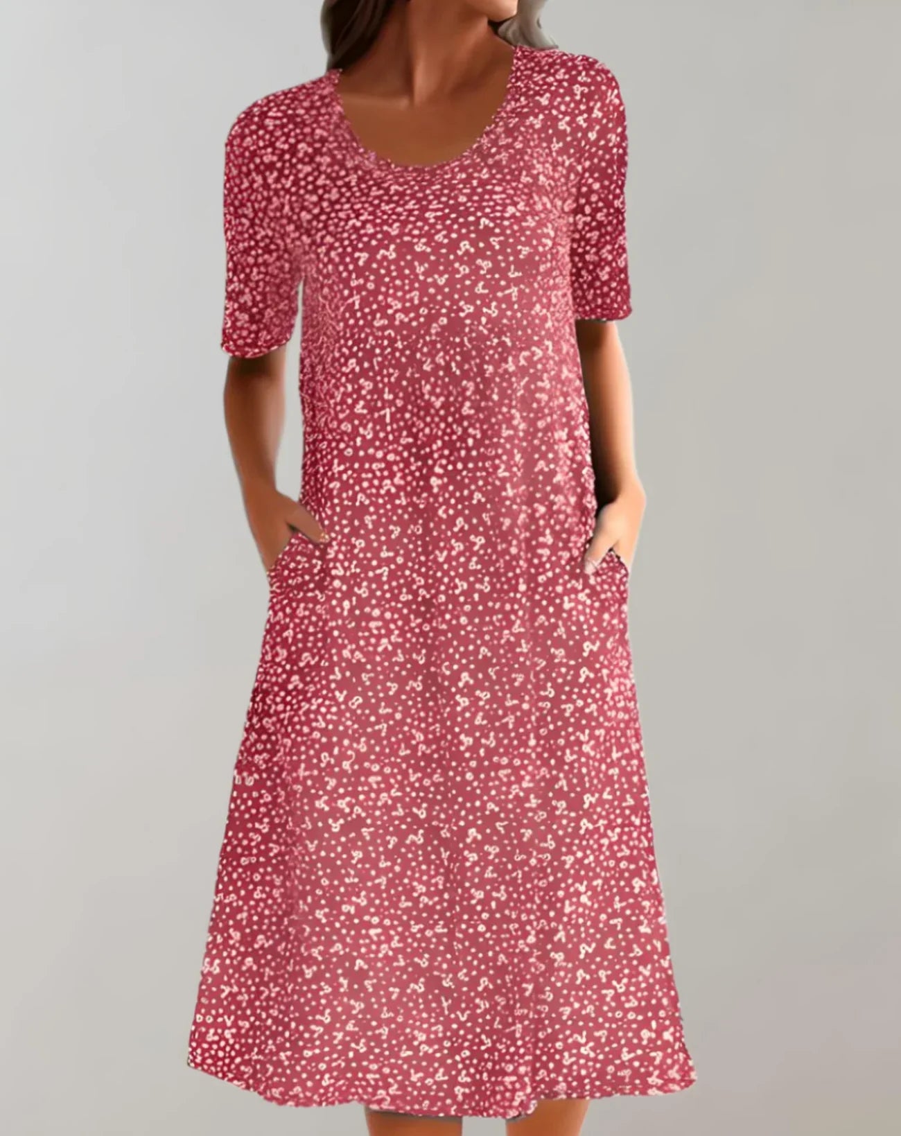 LP | Abito midi alla moda con stampa
