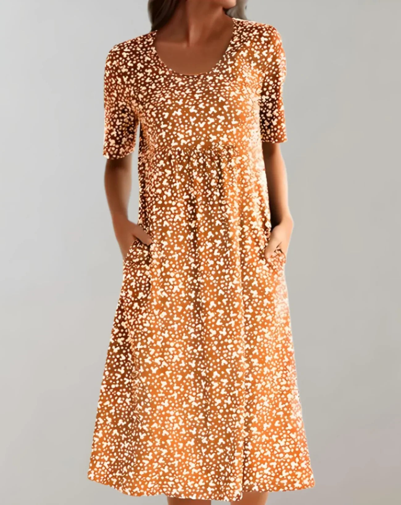 LP | Abito midi alla moda con stampa