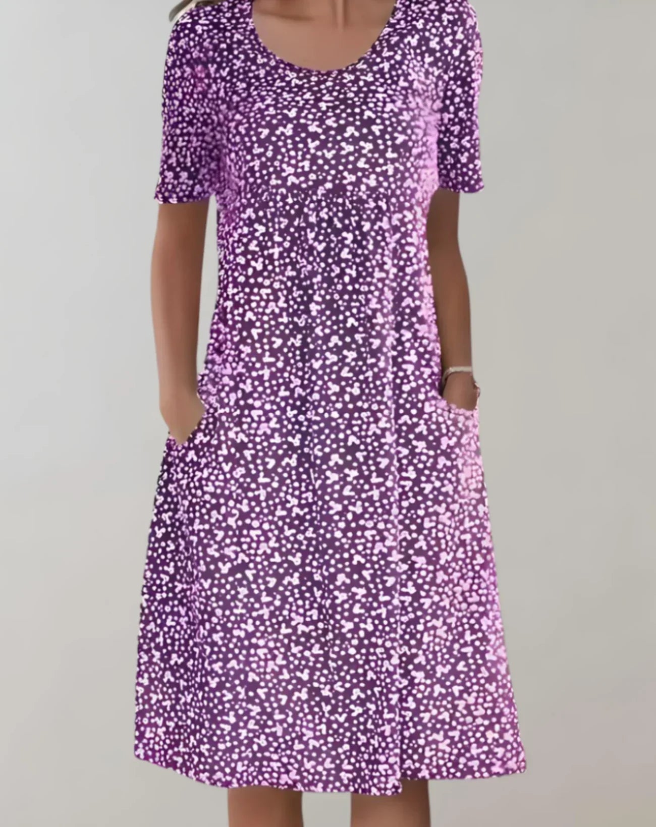 LP | Abito midi alla moda con stampa