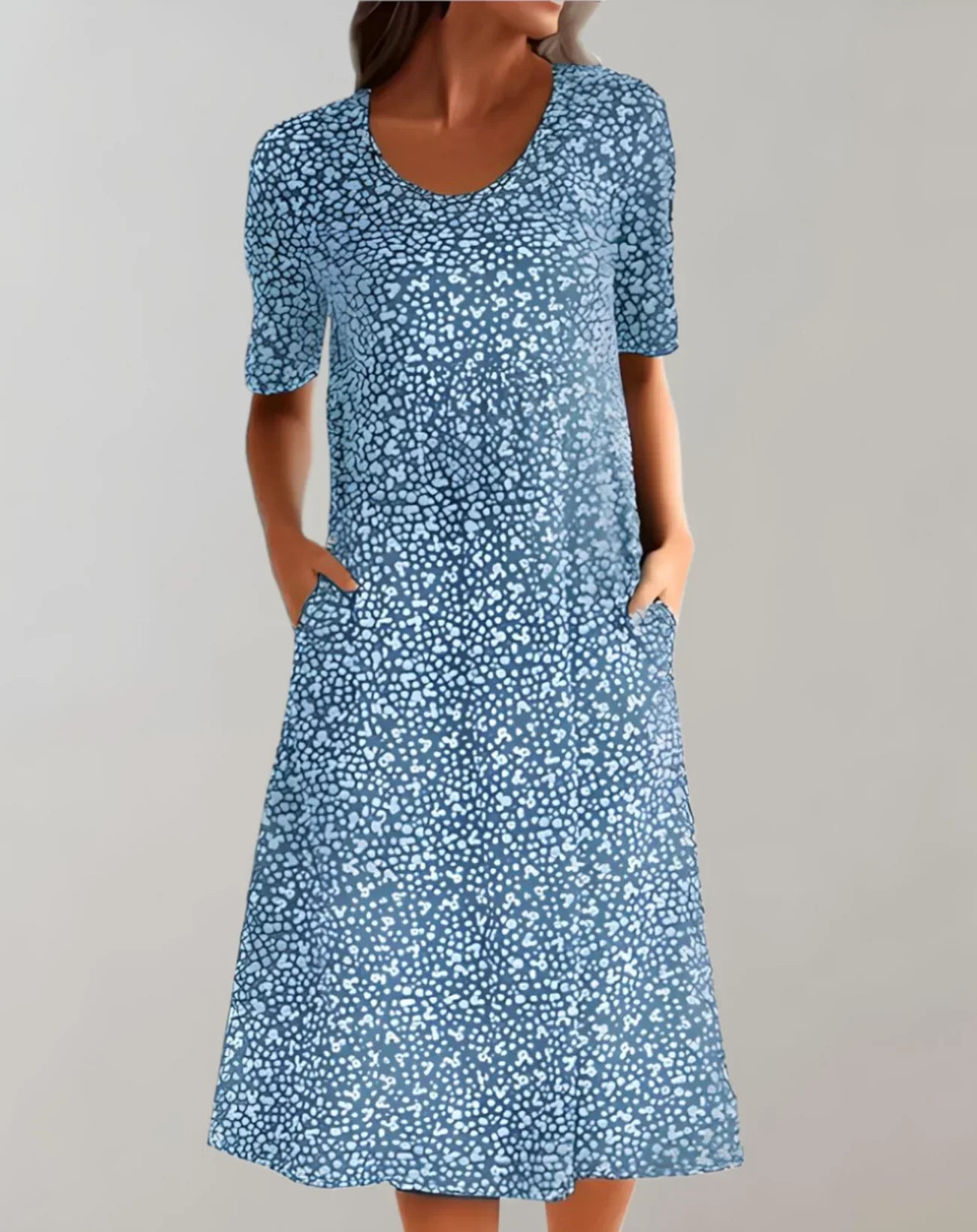 LP | Abito midi alla moda con stampa