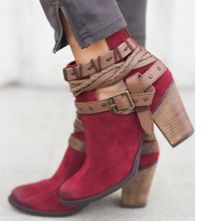 LP | Stivaletti chic con cinturino intrecciato