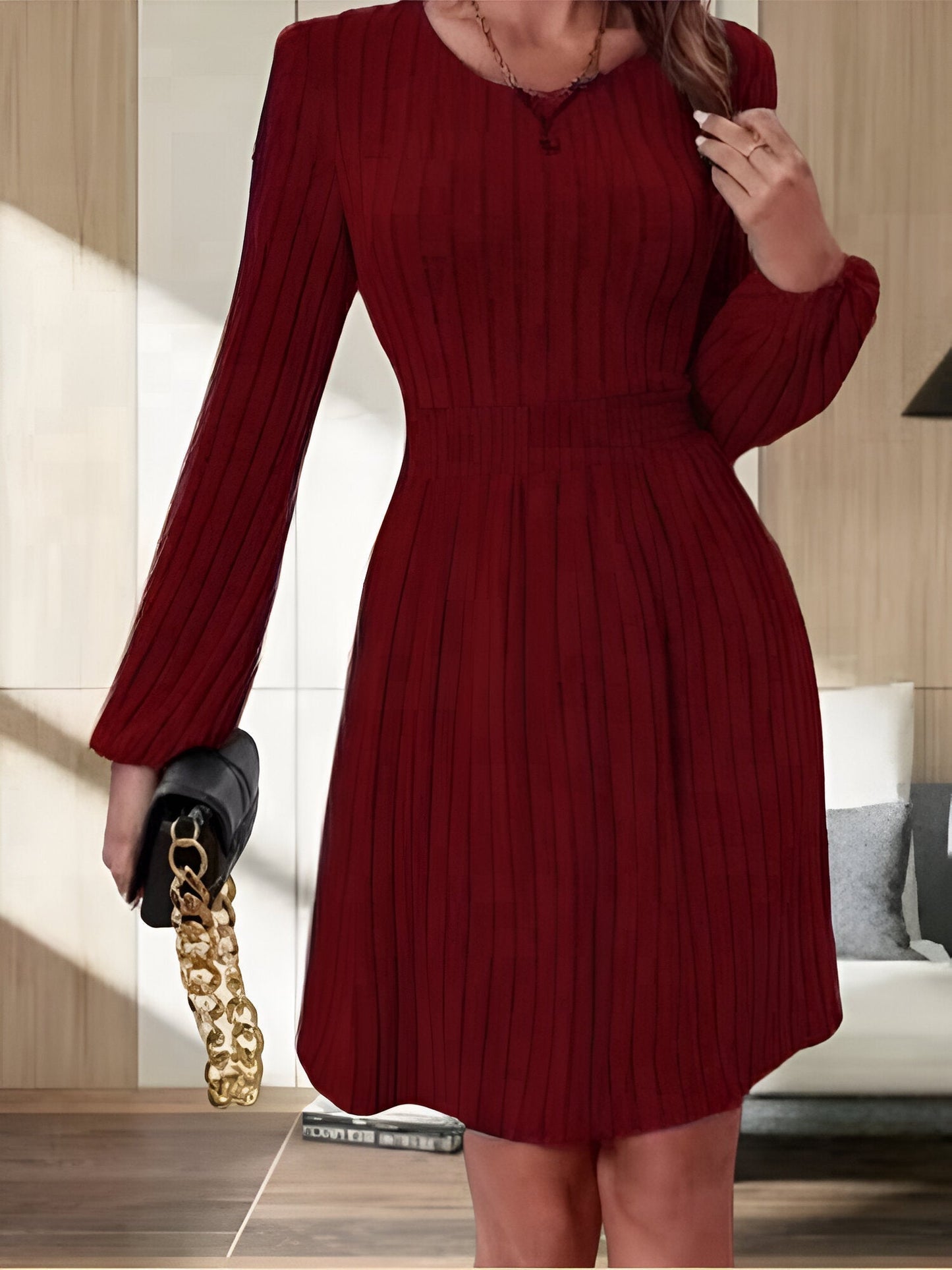 LP | Elegante abito midi in maglia