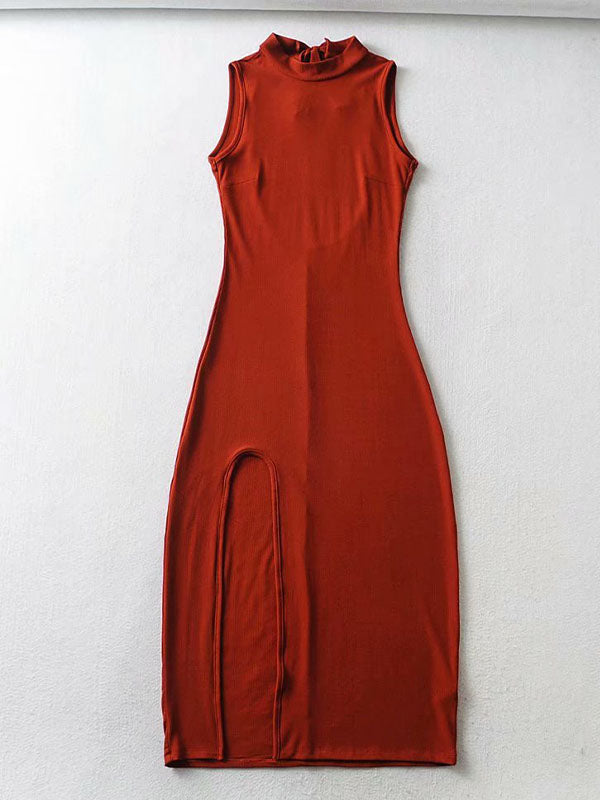 LP | Vestito midi Bodycon con spacco posteriore aperto