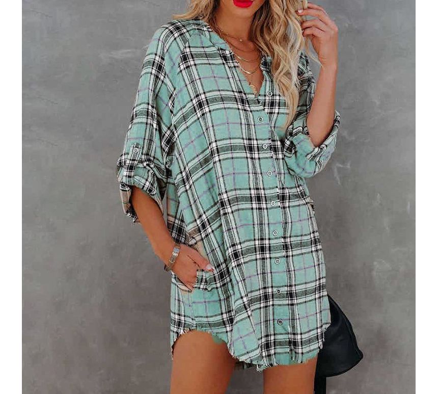 LP | mini abito camicia a scacchi CA23