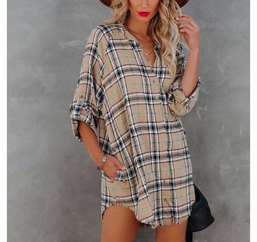 LP | mini abito camicia a scacchi CA23