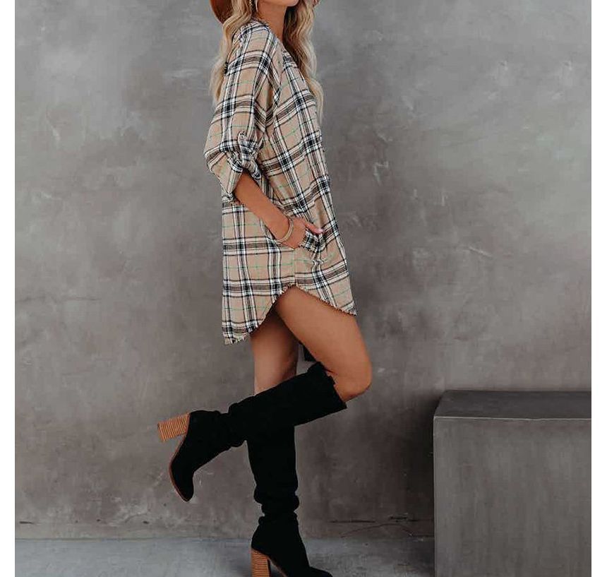 LP | mini abito camicia a scacchi CA23