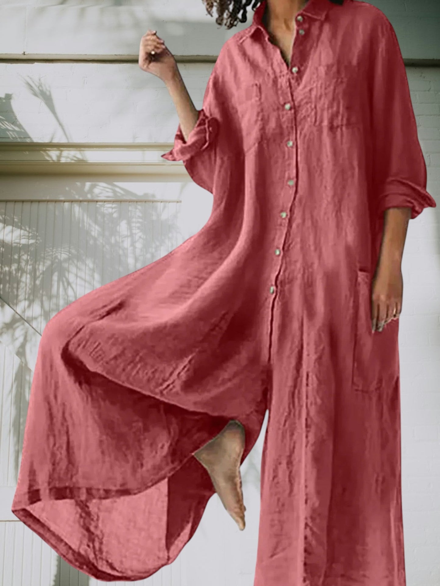 LP | Elegante tuta da donna in materiale di alta qualità e traspirante, maniche lunghe, gambe lunghe, senza tempo e versatile