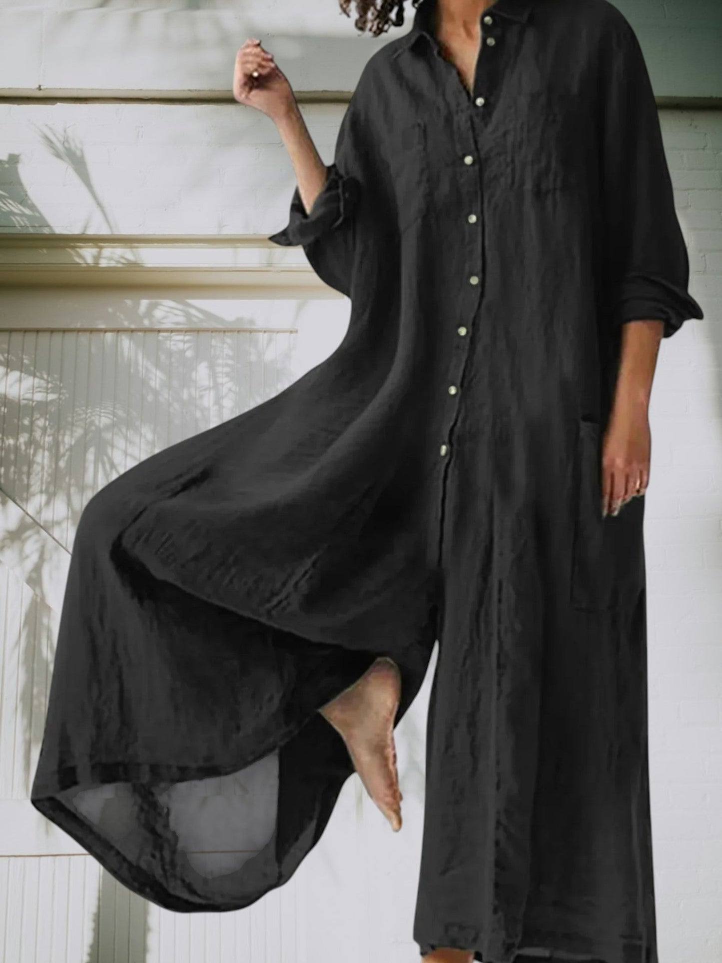 LP | Elegante tuta da donna in materiale di alta qualità e traspirante, maniche lunghe, gambe lunghe, senza tempo e versatile