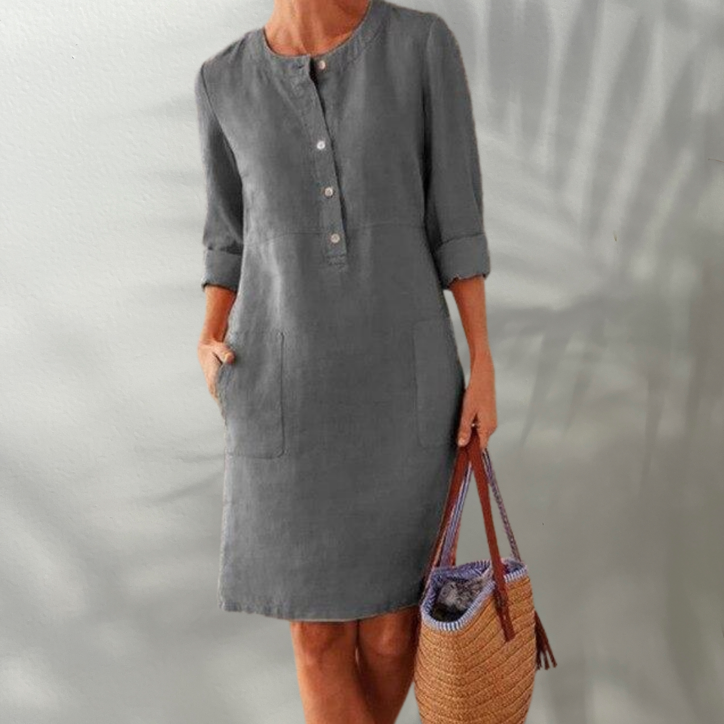 LP | Vestito midi da donna arioso in materiale traspirante per le occasioni estive - elegante e confortevole