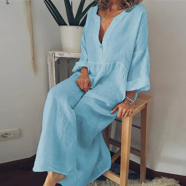 LP | Elegante abito estivo in cotone largo