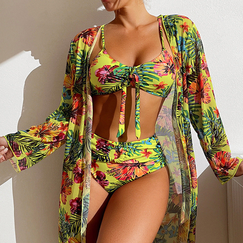 LP | Bikini con stampa floreale e sovrapposizione