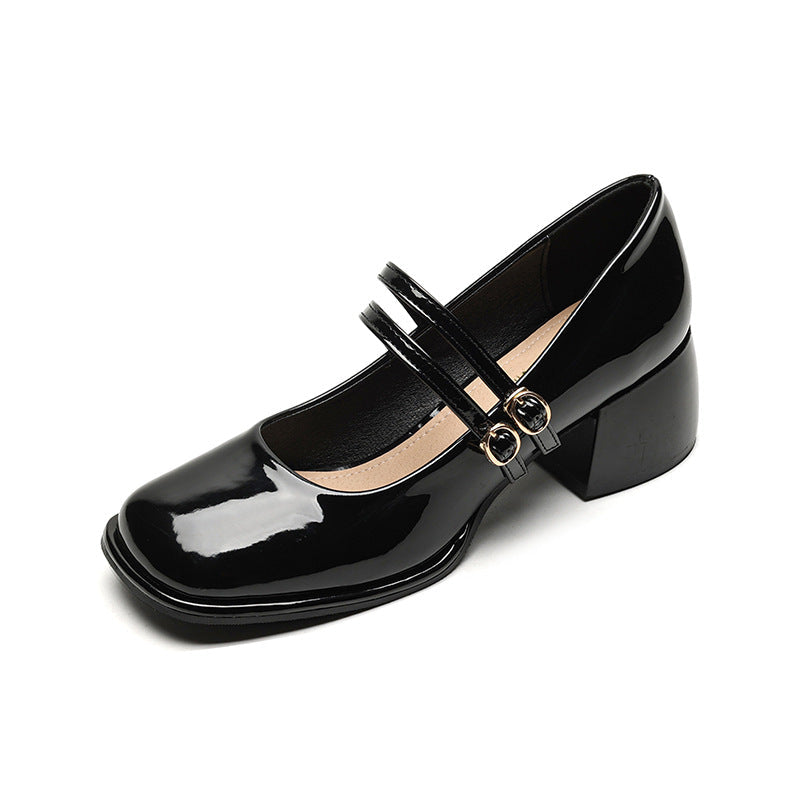 LP | Scarpe vintage con doppio cinturino e tacco a blocco