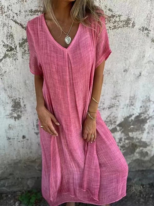 LP | Abito midi elegante con scollo a V