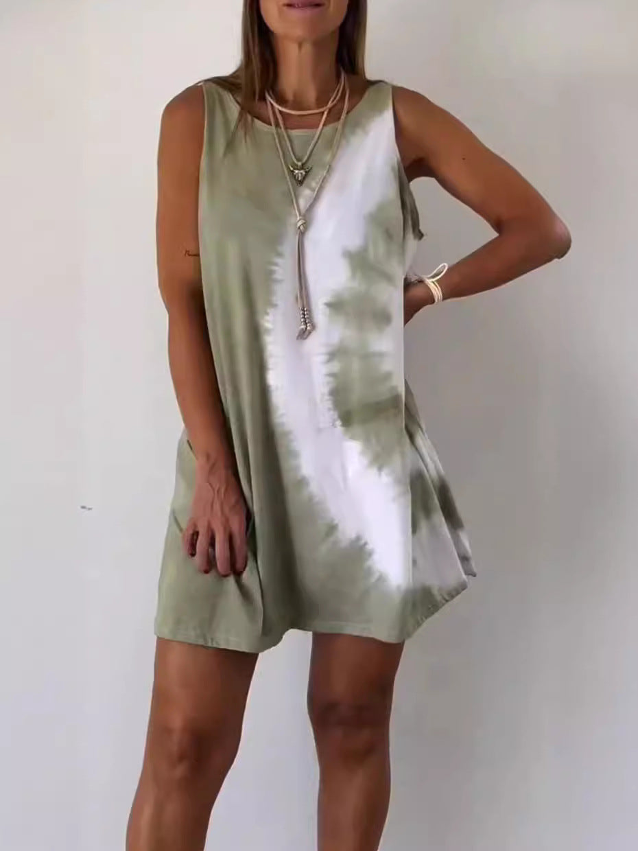 LP | Mini abito con stampa Tie Dye a gradi