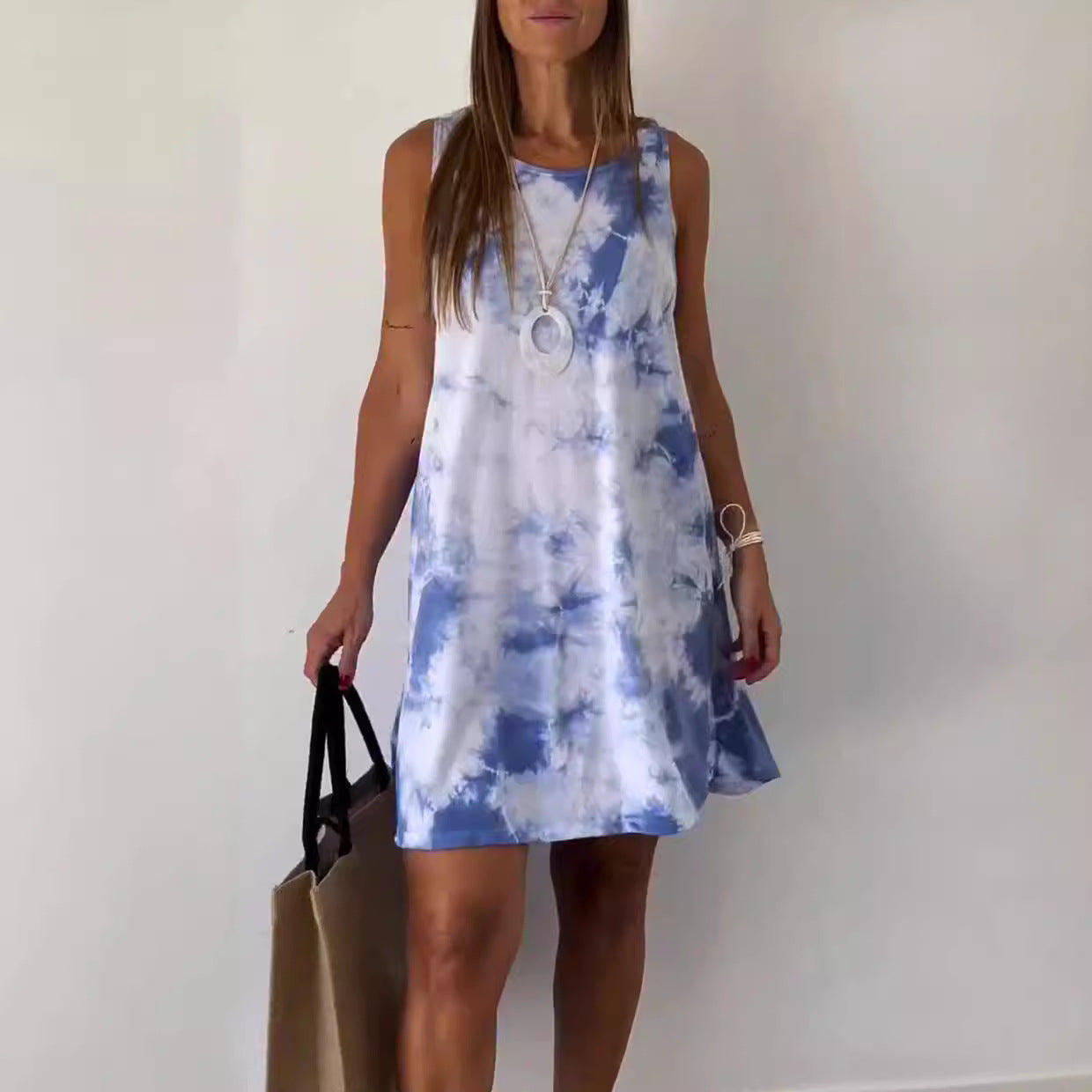 LP | Mini abito con stampa Tie Dye a gradi