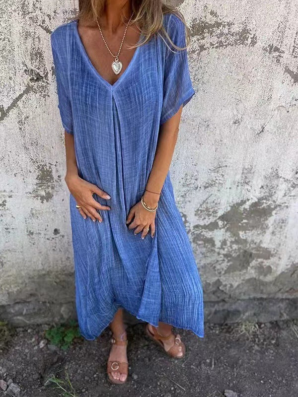 LP | Abito midi elegante con scollo a V