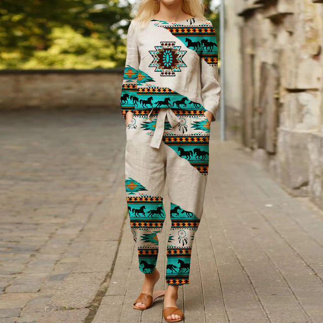 LP | Set elegante con stampa etnica