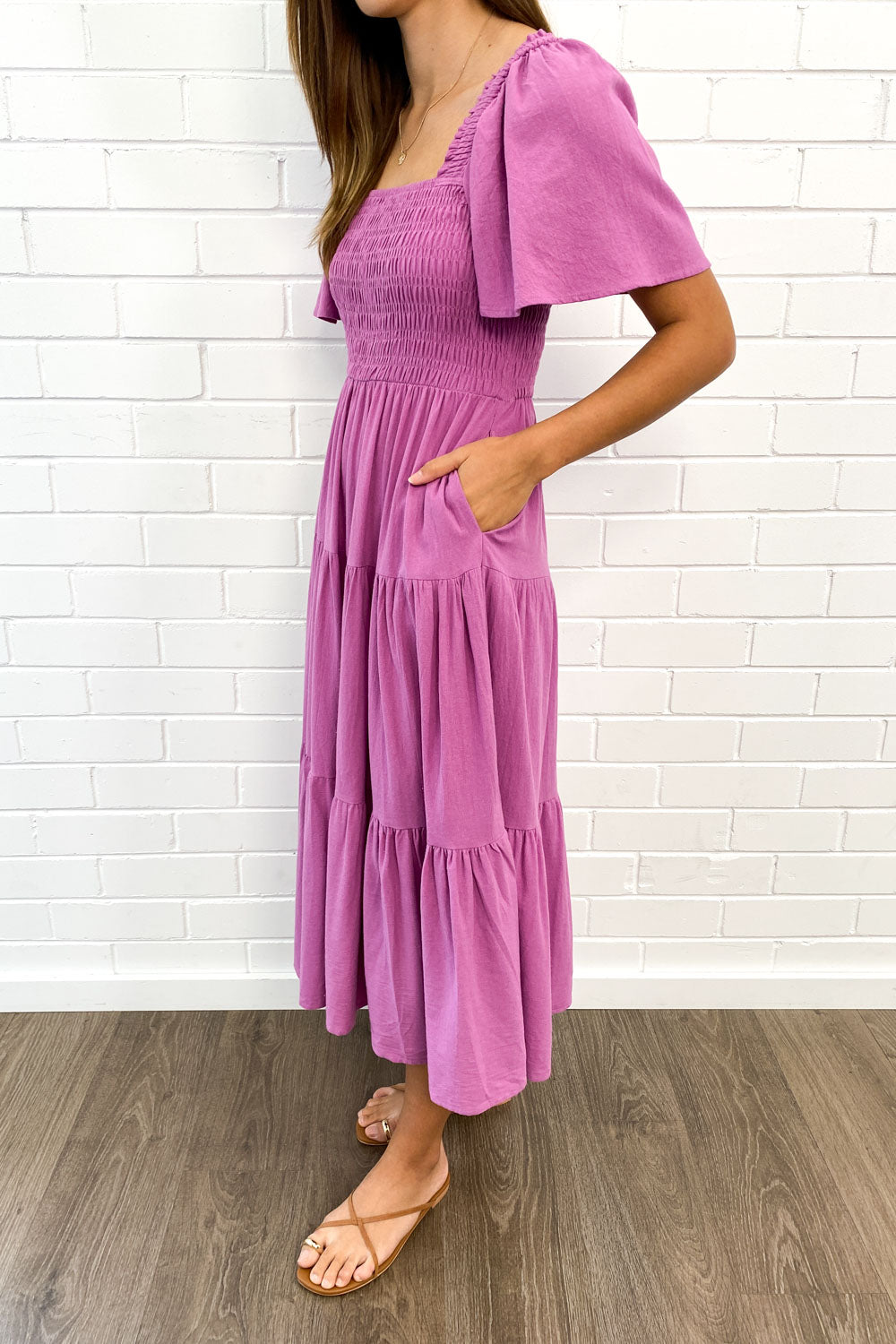 LP | Abito midi femminile senza spalline