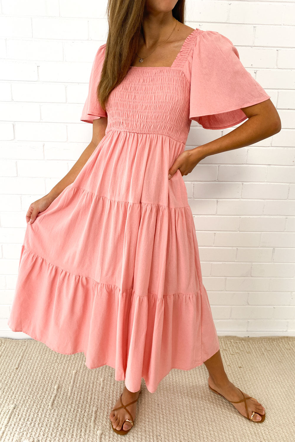 LP | Abito midi femminile senza spalline
