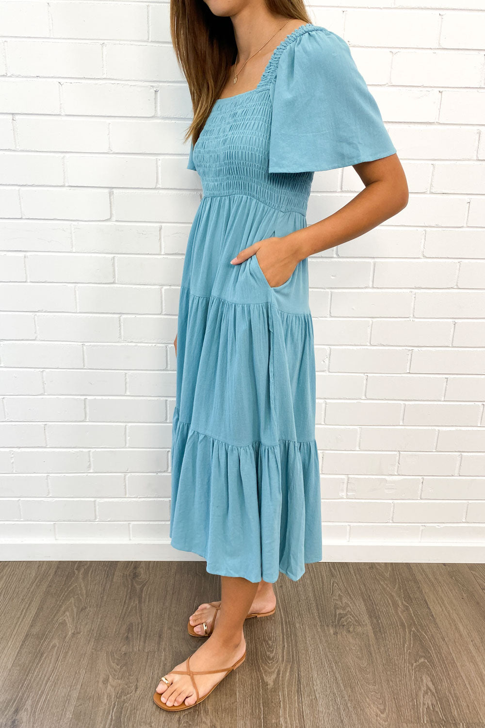 LP | Abito midi femminile senza spalline