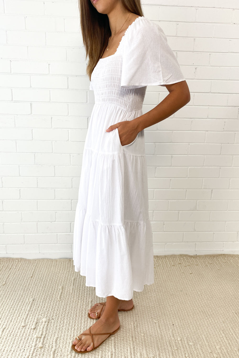 LP | Abito midi femminile senza spalline