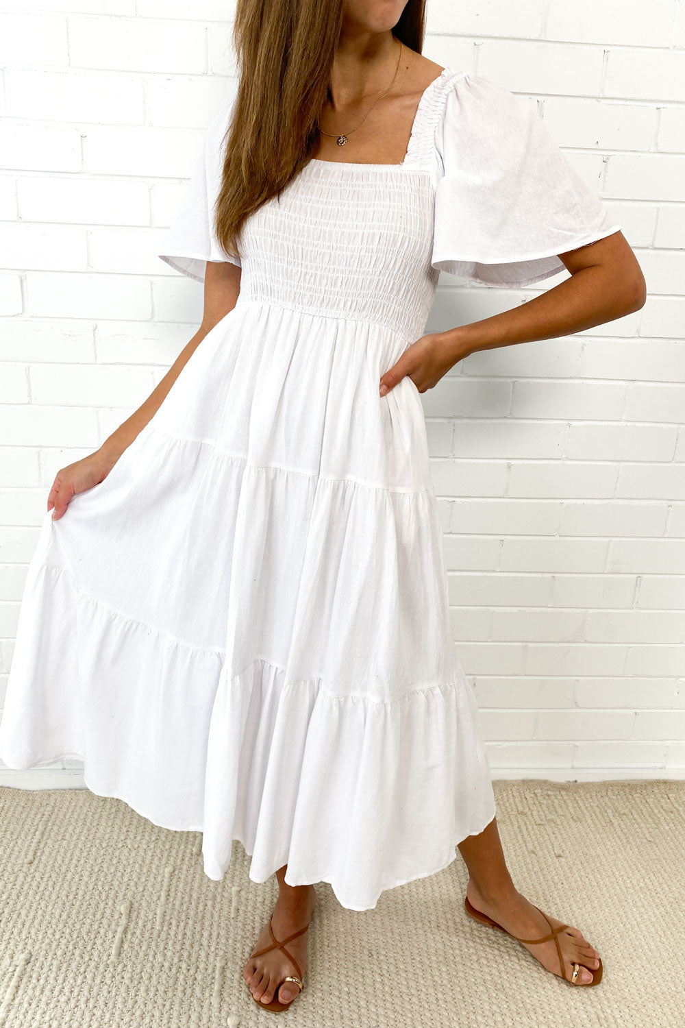 LP | Abito midi femminile senza spalline