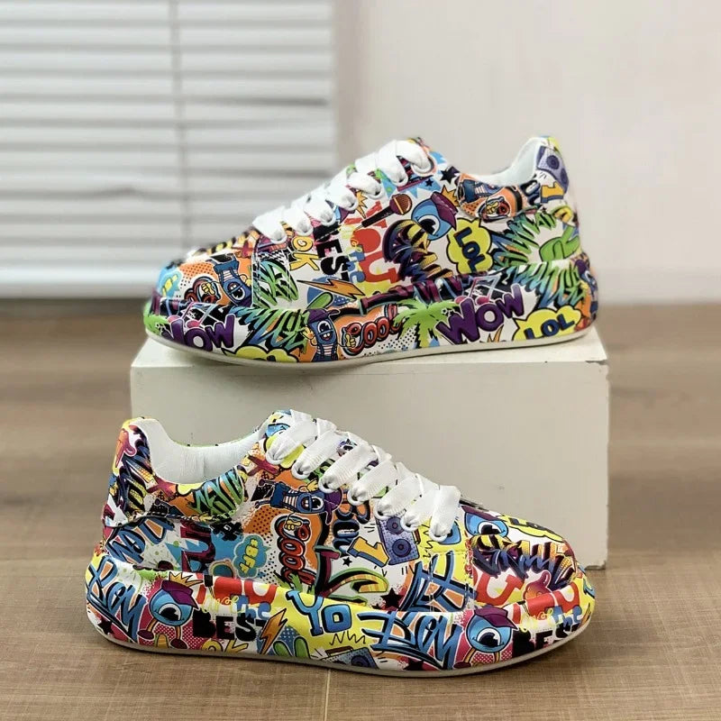 LP | Scarpe da ginnastica vivaci in stile graffiti